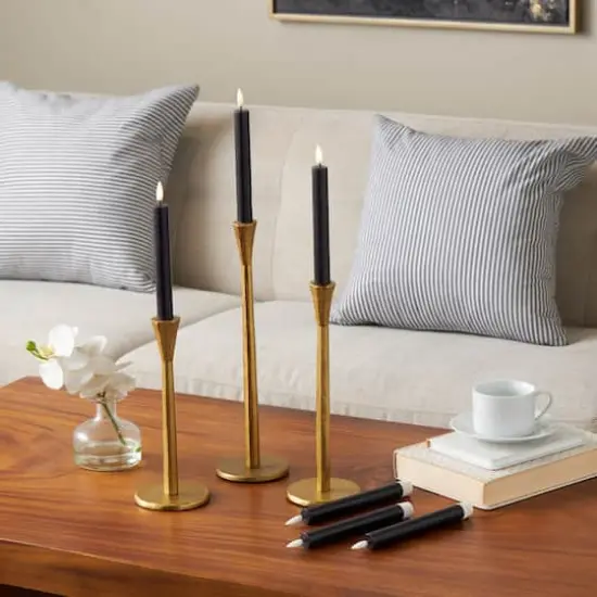 8" Flameless Wax Candles with Remote Control, 6ct. Black {10}