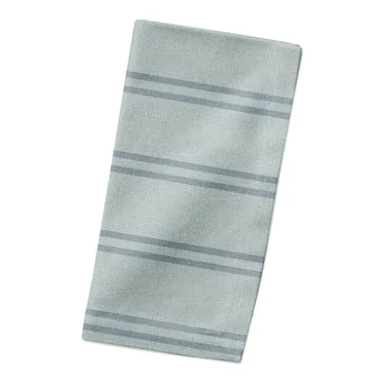 Double Stripe Cotton Twill Napkin Blue/Blue {3}