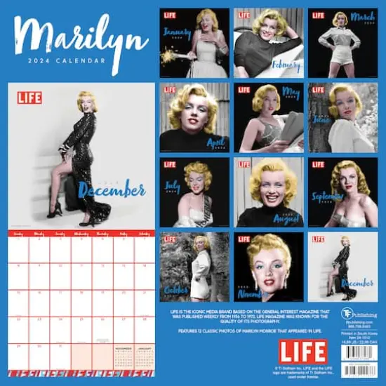 TF Publishing 2024 Marilyn Monroe Wall Calendar {3}