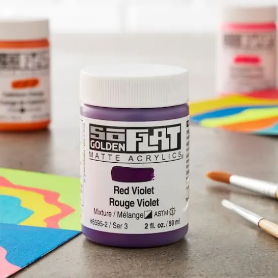Golden&reg; 2oz. SoFlat Matte Acrylic Paint Red Violet {3}
