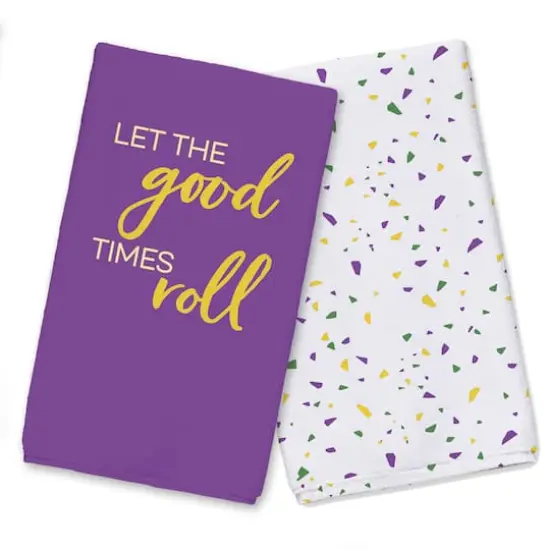 Let the Good Times Roll Mardi Gras Tea Towel Set {1}