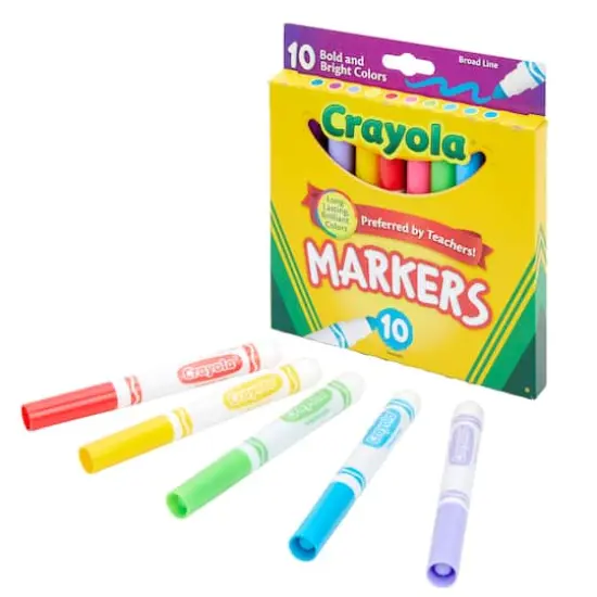 Crayola&reg; Bold & Bright Colors Broad Line Markers, 6 Packs of 10 {3}