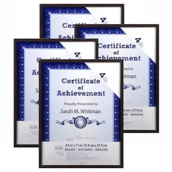 4 Pack Basics 8.5" x 11"Multipurpose Wall Frames by Studio D&eacute;cor&reg; Brown {1}