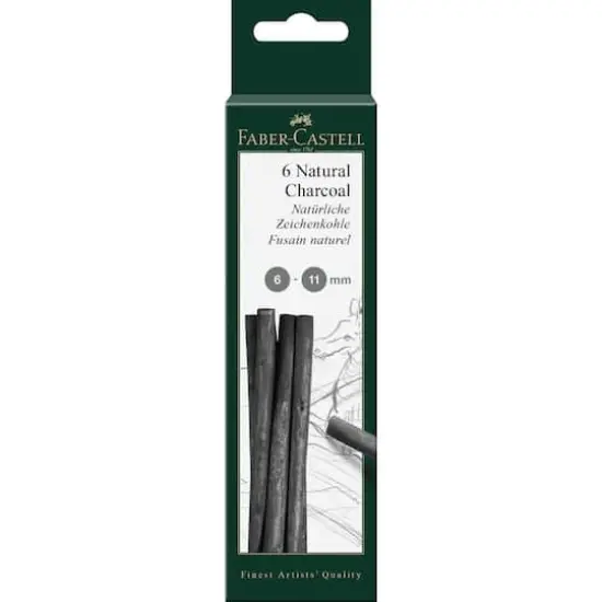 Faber-Castell&reg; Pitt&reg; 6-Piece Natural Willow Charcoal {1}