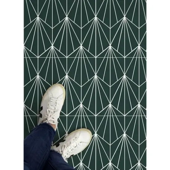 FloorPops Beryl Peel & Stick Floor Tiles {5}