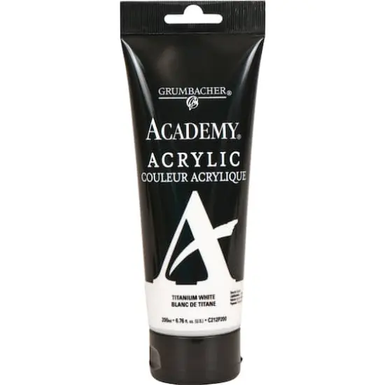 Grumbacher&reg; Academy&reg; Acrylic Paint, 200mL Titanium White {1}