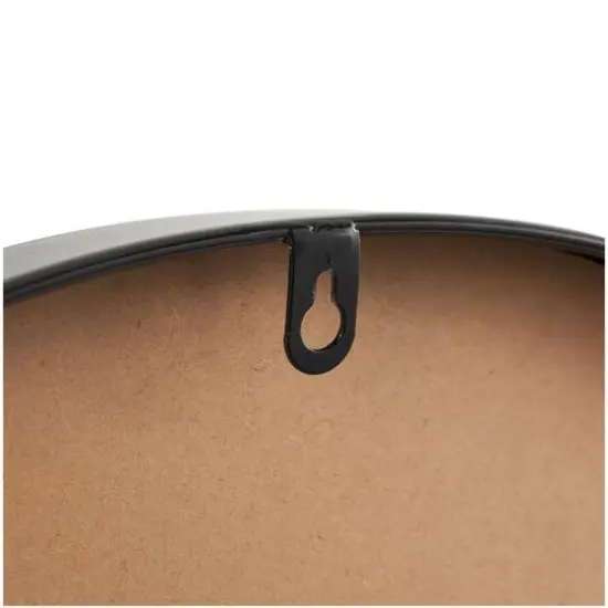 23.5" Coiled Rope Wall Clock with Black Metal Frame {7}