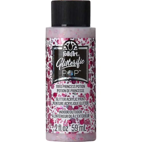 FolkArt&reg; Glitterific Pop&trade; Acrylic Paint, 2oz. Princess Potion {1}