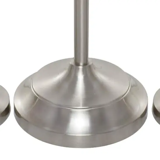 Set of 3 Silver Iron Coastal Table Lamp, 59" x 10" x 10" {12}