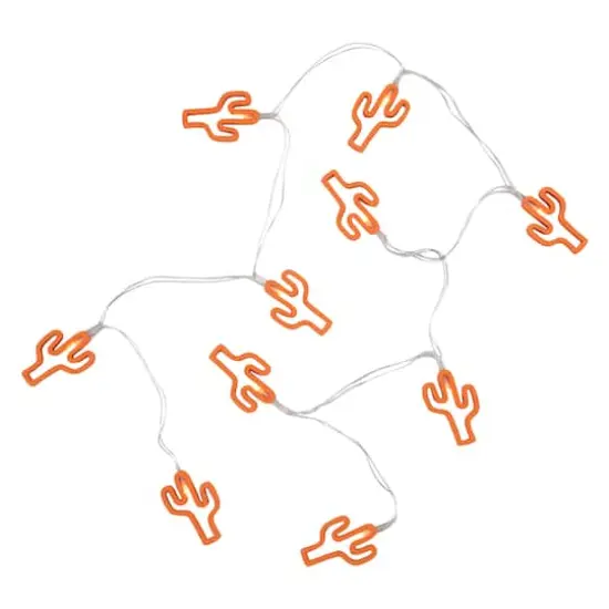 10ct. LED Orange Cactus Fairy Lights Set {5}