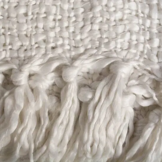 LuxWeave Throw 50" x 60", Ivory {4}