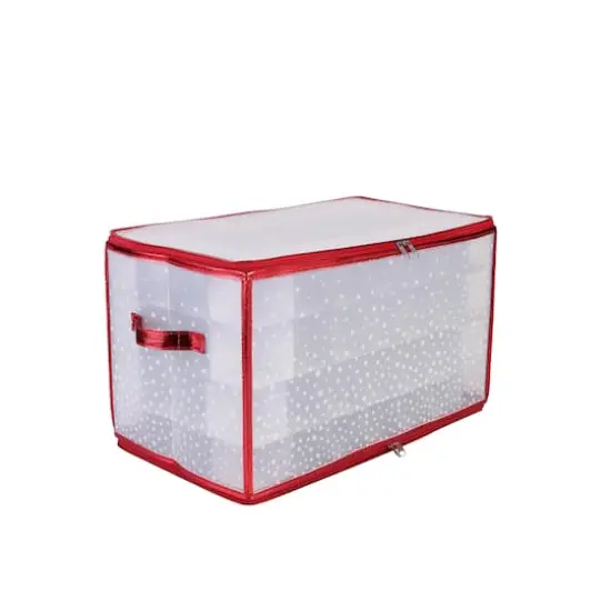 Simplify Clear & Red Ornament Organizer {5}