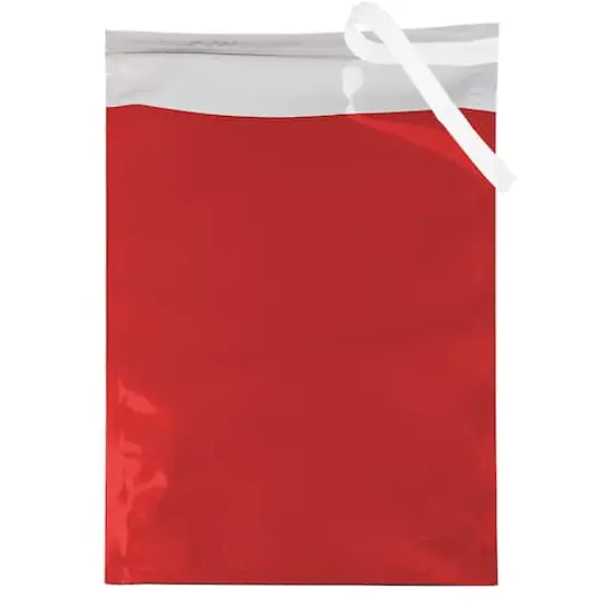 JAM Paper 10" x 13" Open End Foil Envelopes, 25ct. Red {4}
