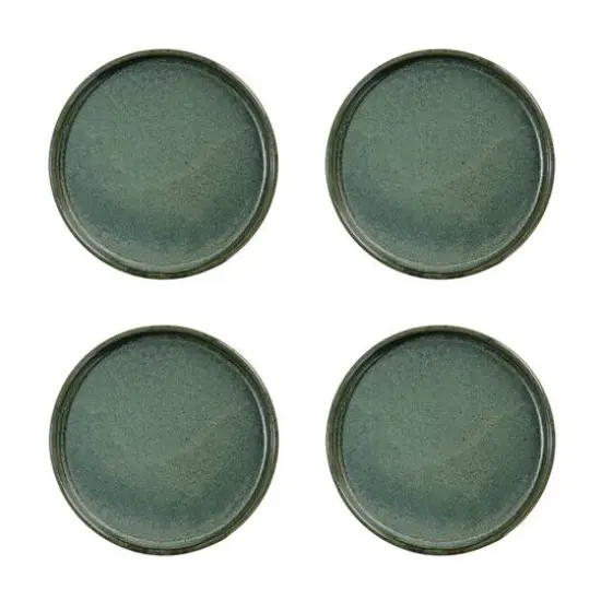 Hello Honey&reg; 7" Matte Teal Reactive Glaze Stoneware Plate, 4ct. {1}