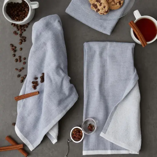 DII&reg; French Blue Chambray Terry Dishtowels, 3ct. {7}