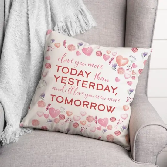 Love Quote Shiplap Throw Pillow, 18" x 18" {4}