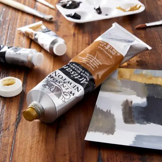 Winsor & Newton® Artisan Water Mixable Oil Color, 200mL Yellow Ochre {3}
