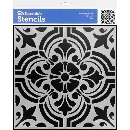PA Essentials Fleur De Lis Tile Stencil, 12" x 12" {1}