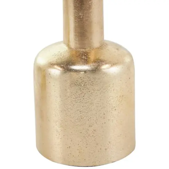 Gold Aluminum Taper Candle Holder with Rounded Bases Set {9}