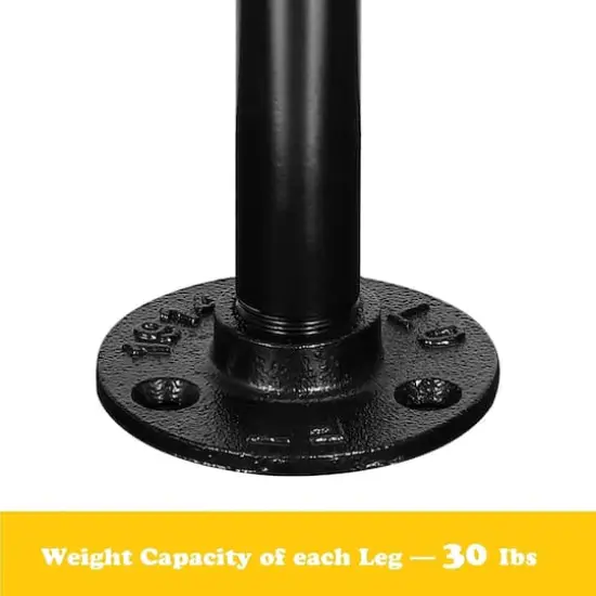 NEX&trade; Black Industrial Pipe Metal Table Legs with Casters, 4ct. {5}