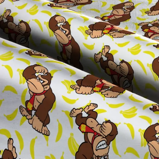 Nintendo Donkey Kong Banana Packed Cotton Fabric {4}