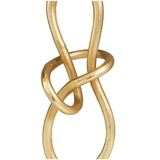 15" Golden Aluminum Abstract Sculpture D&eacute;cor {6}