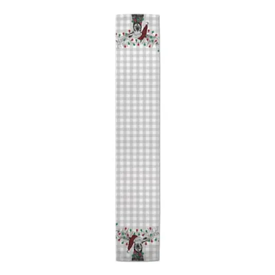 72" Christmas Lights Moose Table Runner {4}