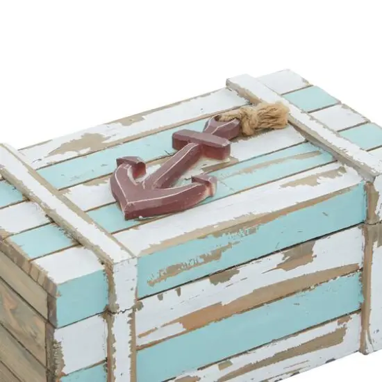 Aquamarine Wood Coastal Anchor Box Set {5}
