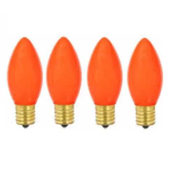 Orange Opaque C9 Replacement Bulbs, 4ct. {3}
