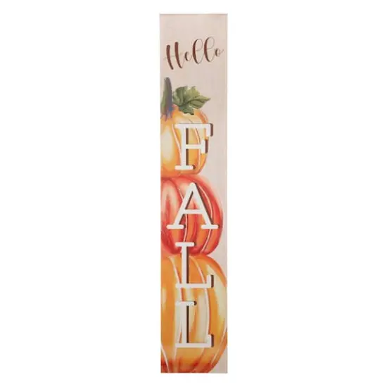 Glitzhome&reg; 3.5ft. Hello Fall Wooden Porch Sign {1}