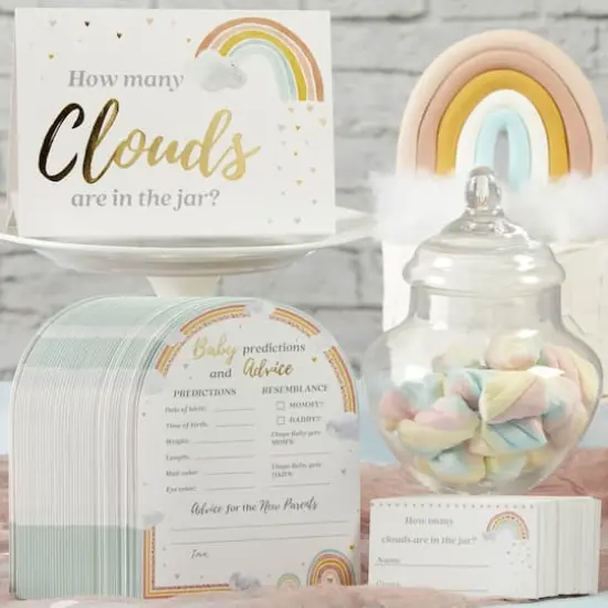 Kate Aspen Boho Rainbow Baby Advice Card & Baby Shower Game Set {3}