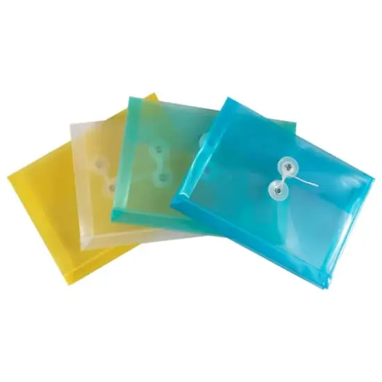 JAM Paper 5.5" x 7.5" Plastic Button & String Tie Closure Envelopes, 24ct. {3}