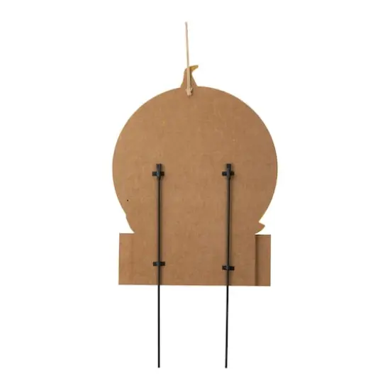 Glitzhome&reg; 30" Black & Orange The Witch Is In Halloween Yard Stake {5}