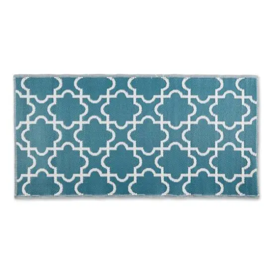 DII&reg; Lattice Outdoor Floor Runner, 3ft. x 6ft. Storm Blue {4}