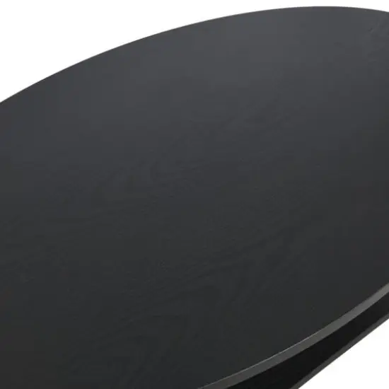 Household Essentials 39" Jamestown Oval Coffee Table Black Oak {8}