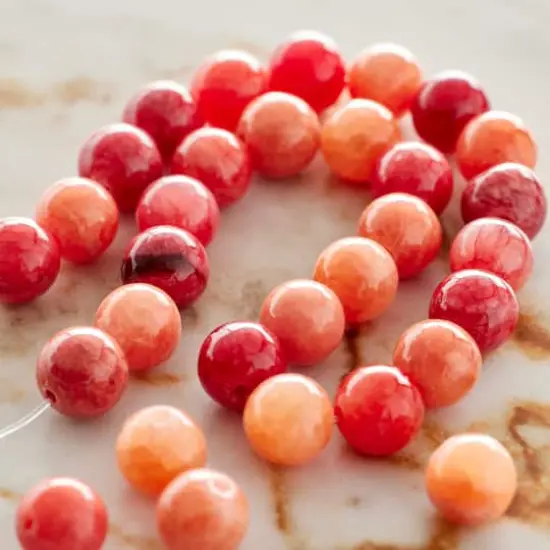 Ruby Mix Quartzite Round Beads, 8mm by Bead Landing&trade; {3}