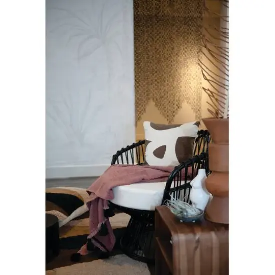 Hello Honey&reg; 80" Black Bamboo Link Curtain {5}