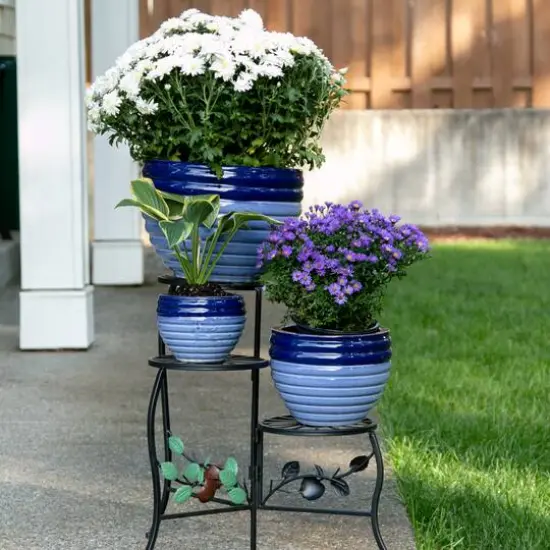 Duo Blue Tone Planter Set {7}