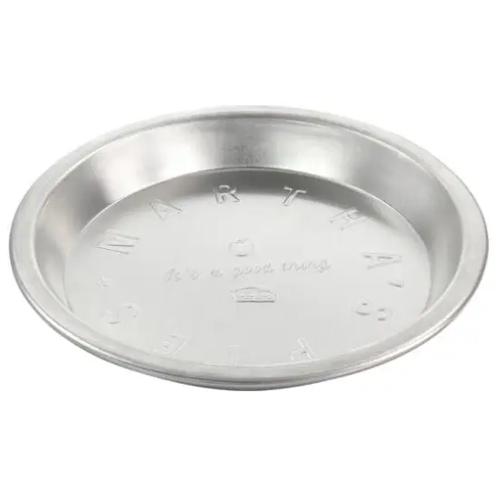 Martha Stewart Silver 9" Round Embossed Aluminum Pie Pan {1}