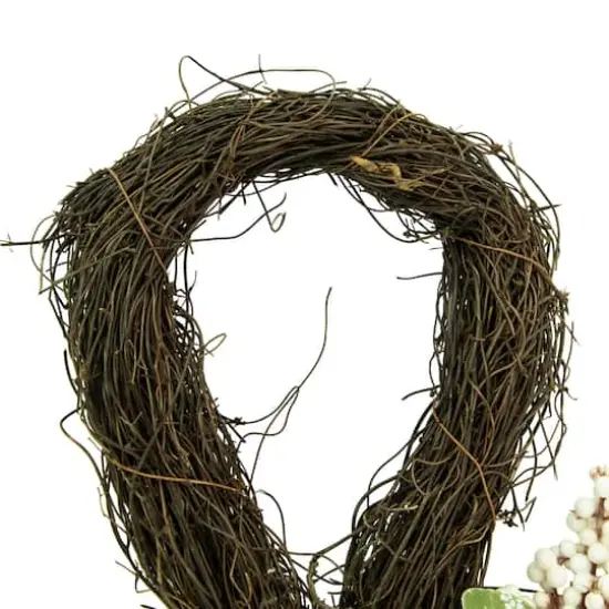 24" Pumpkins & Berries Artificial Fall Harvest Twig Teardrop Swag {5}