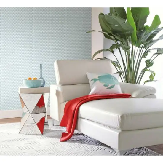 RoomMates 3D Petite Hexagons Peel & Stick Wallpaper Blue {4}