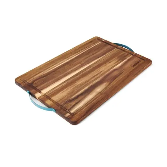 Farberware 18" Acacia Board with Teal Handles {4}