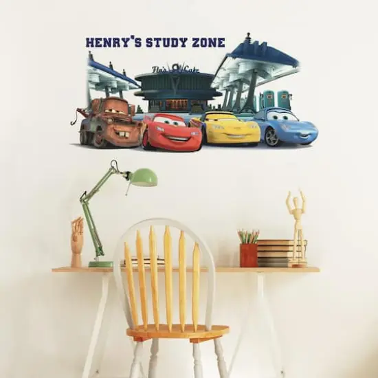 RoomMates Cars Peel & Stick Giant Wall Decal Set with Alphabet {4}