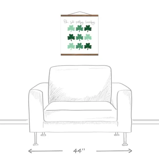 Shamrock Duplicate Hanging Canvas 16" x 16" Teak Hanging Canvas {4}