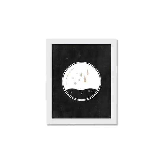 Moon Circle 6 11" x 14" White Framed Print Under Plexiglass {1}