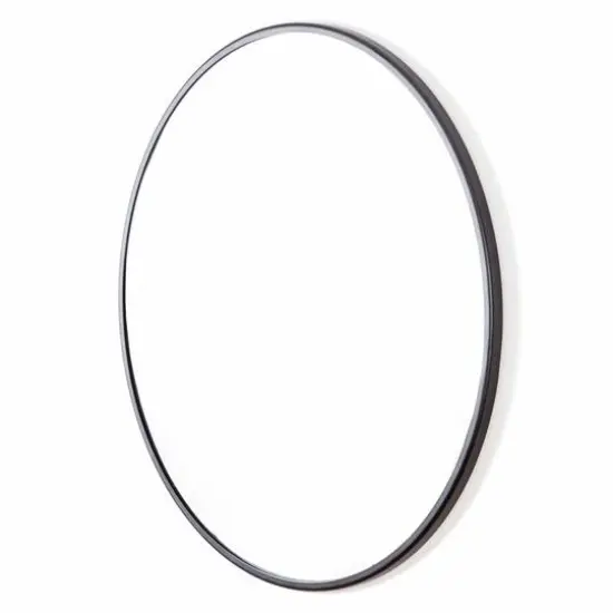 Habitat Adelina 30" Black Circular Wall Mirror {6}
