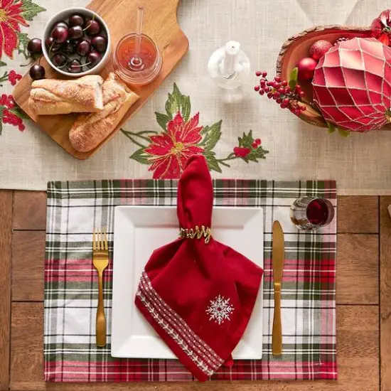 DII&reg; Nordic Snowflake Embroidered Napkin Set, 4ct. {8}
