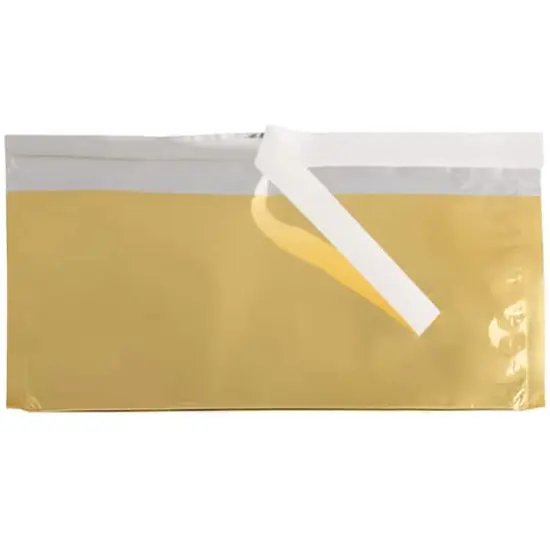JAM Paper 4" x 9.5" Foil Business Envelopes, 25ct. Gold {4}