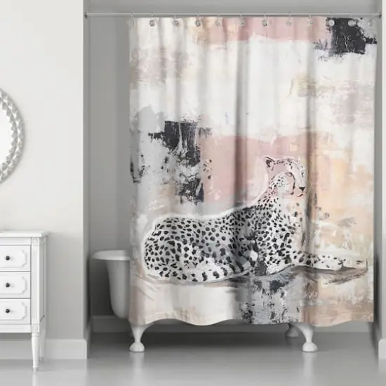 Jungle Cat Abstract I 71" x 74" Shower Curtain {3}
