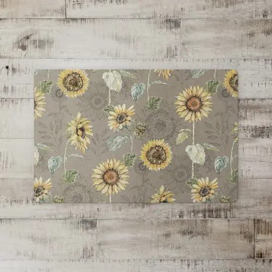 Sunflower Pattern Floor Mat Brown {3}